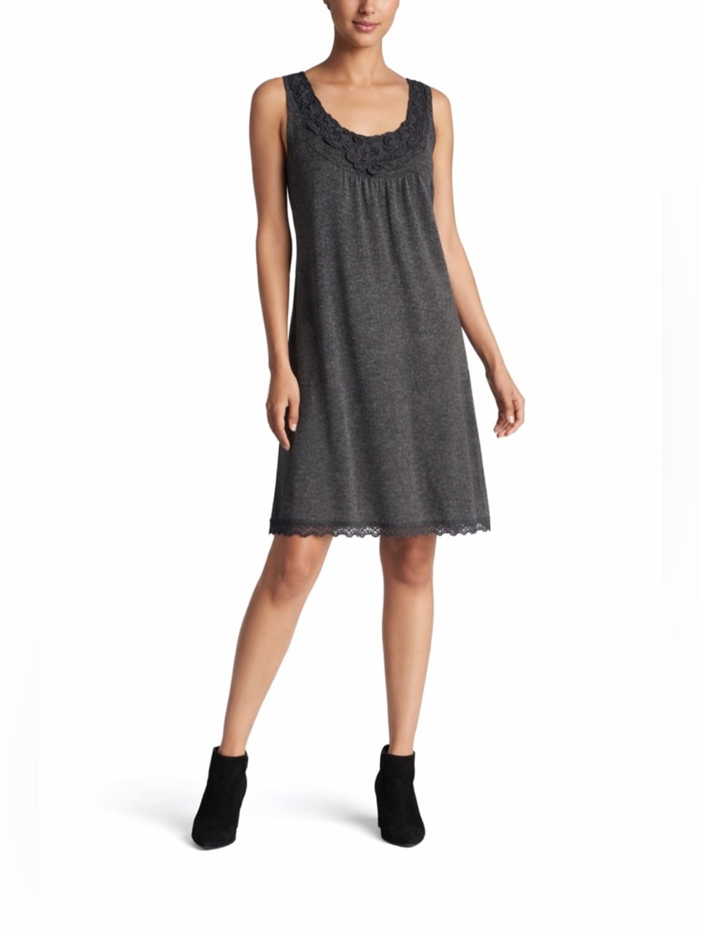 Papillon Blanc Rosette Sweater Shift Dress NWOT Size‎ S